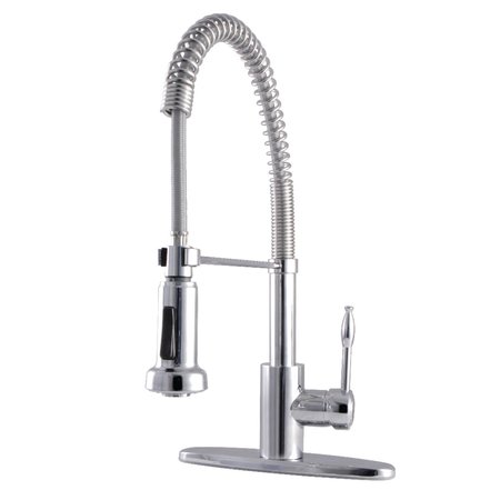 GOURMETIER GSY8881NKL Nustudio Single-Handle Pre-Rinse Kitchen Faucet, Chrome GSY8881NKL